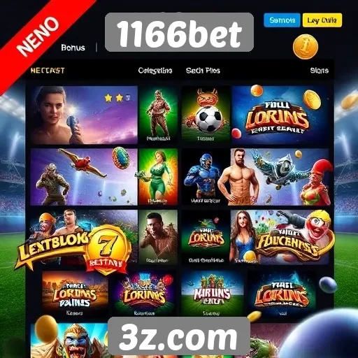 Variedade de jogos oferecidos pela 1166bet